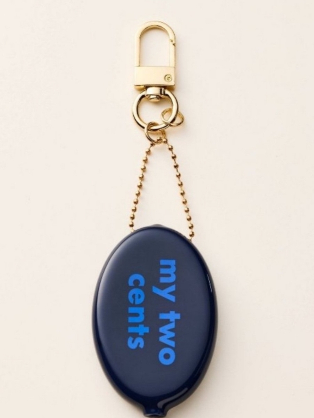 🆕️Kate Spade x Target Collab Piece Oval Keychain/ Bag Charm with Gold Hardware